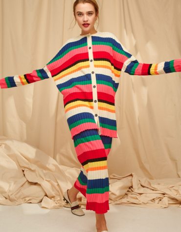 Karavan Elodie Striped Knittted Shirt Multicolor