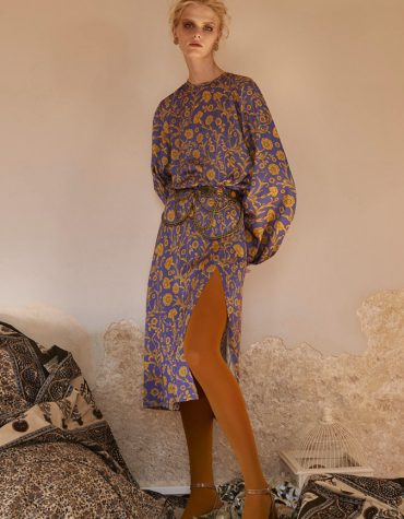 Nidodileda Cutacross Dress Printed Cut Out