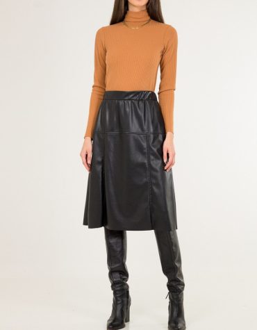 Milla Black Faux Leather Skirt