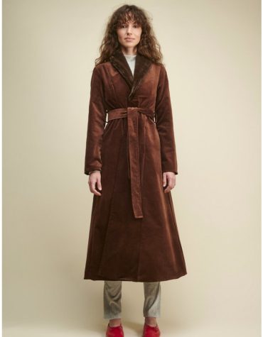 SunSetGo Lily Suede Long Coat Brown 3