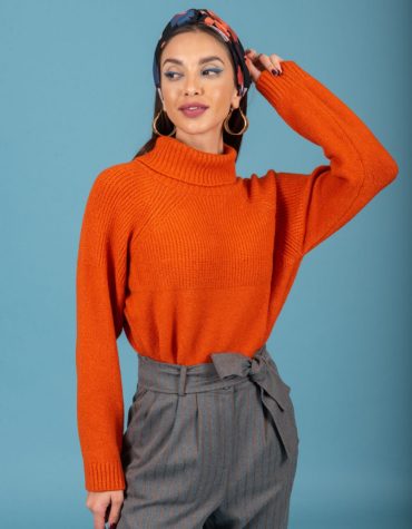 CHATON Freya knit sweater Orange 1