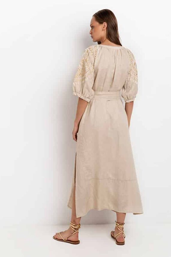 GREEK ARCHAIC KORI Bohemian Long Caftan Style Dress 1