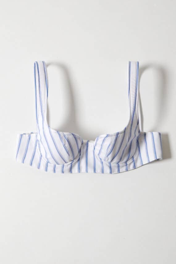 MILKWHITE Bustier Top With Stripes