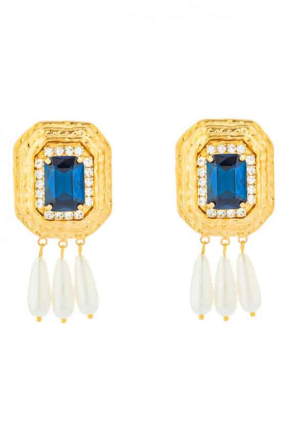 Kaleido Mazarine Earrings 24k gold