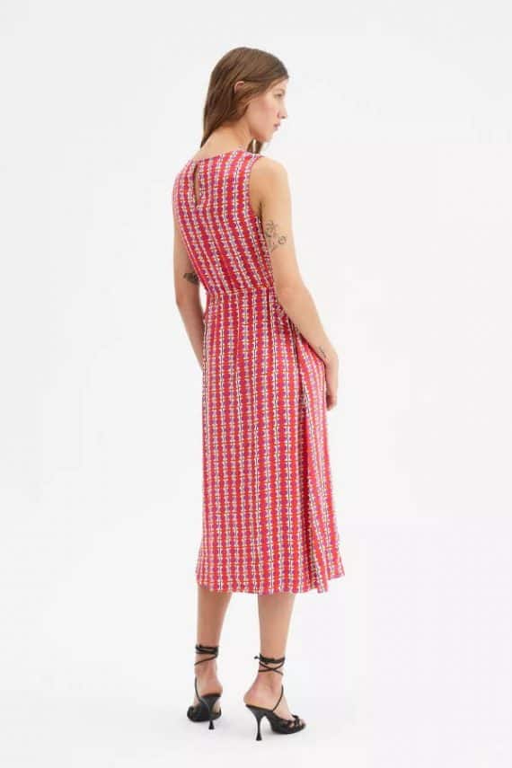 Compania Fantastica Geometric print cut out midi dress