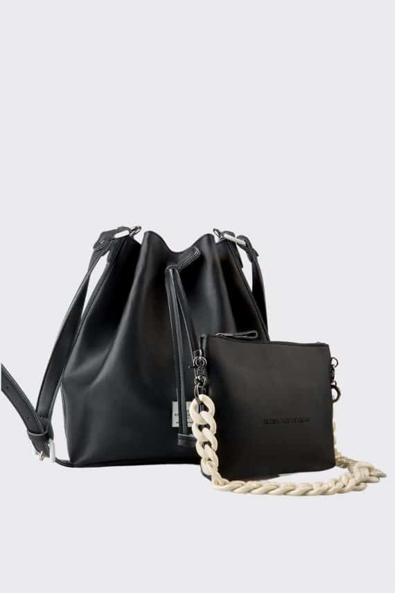 ELENA ATHANASIOU Chain Pouch Bag Black