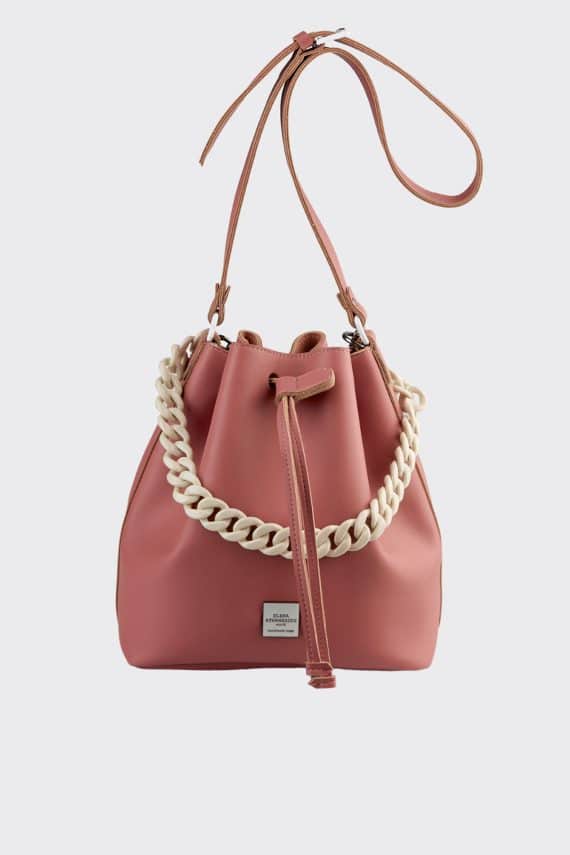 ELENA ATHANASIOU Chain Pouch Bag Dusty Pink