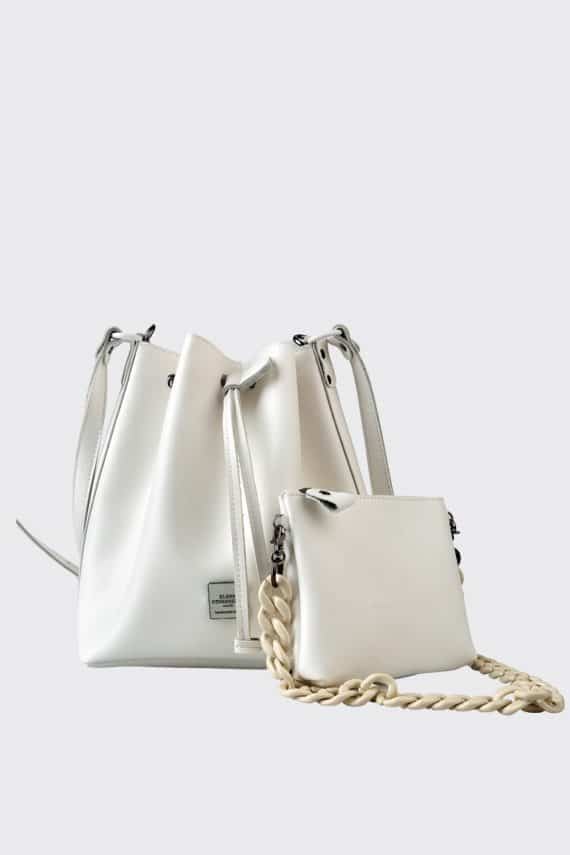 ELENA ATHANASIOU Chain Pouch Bag White 4
