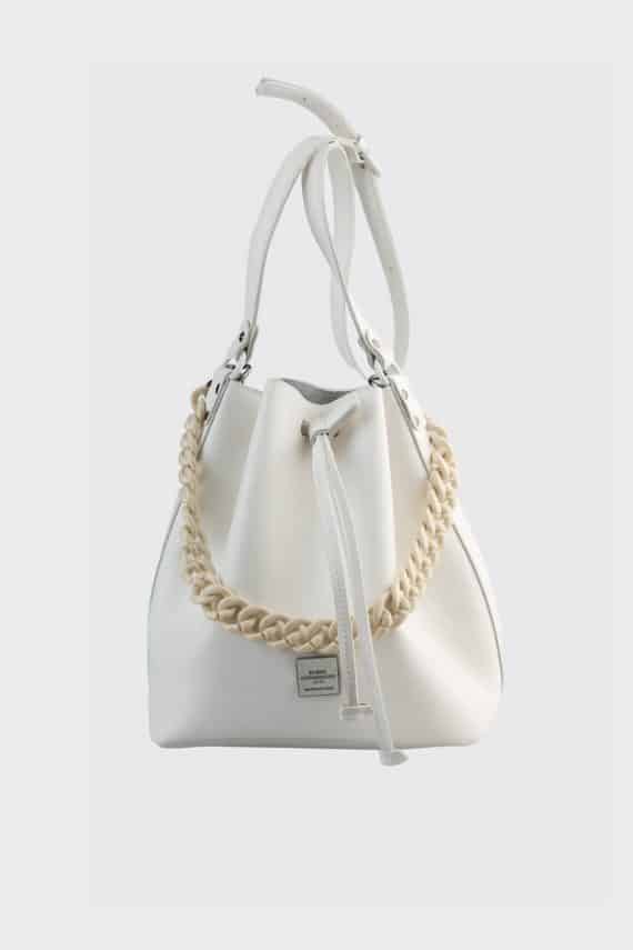 ELENA ATHANASIOU Chain Pouch Bag White 5