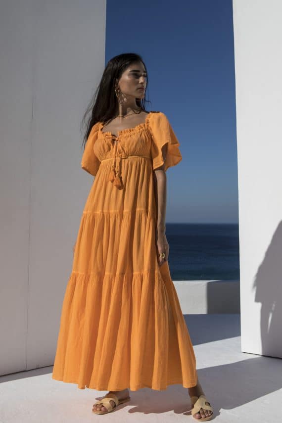 Nema Resort Wear Maxi Dress Apricot 1
