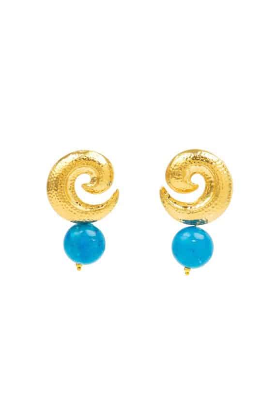 Kaleido Waves Earrings 24k gold