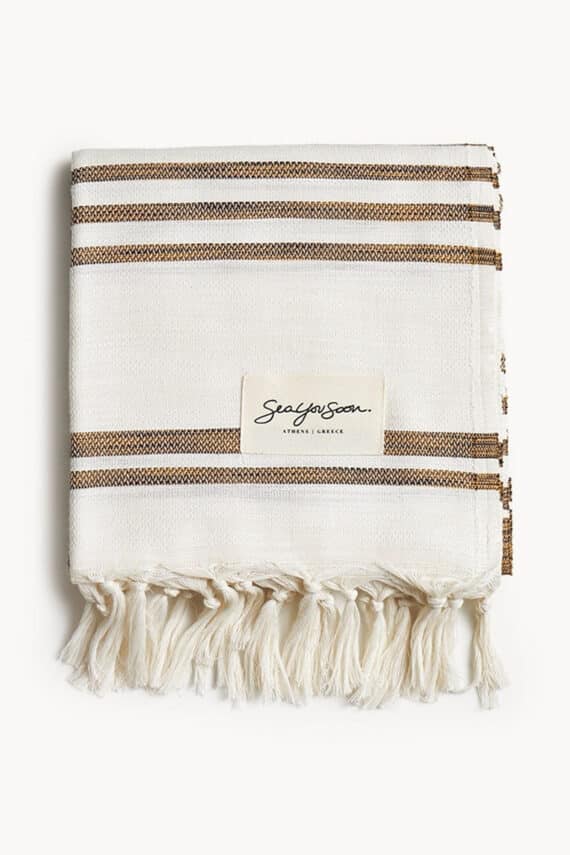 Sea You Soon Resort Salentina Tencel Towel – Mustard 200 x 100cm 2
