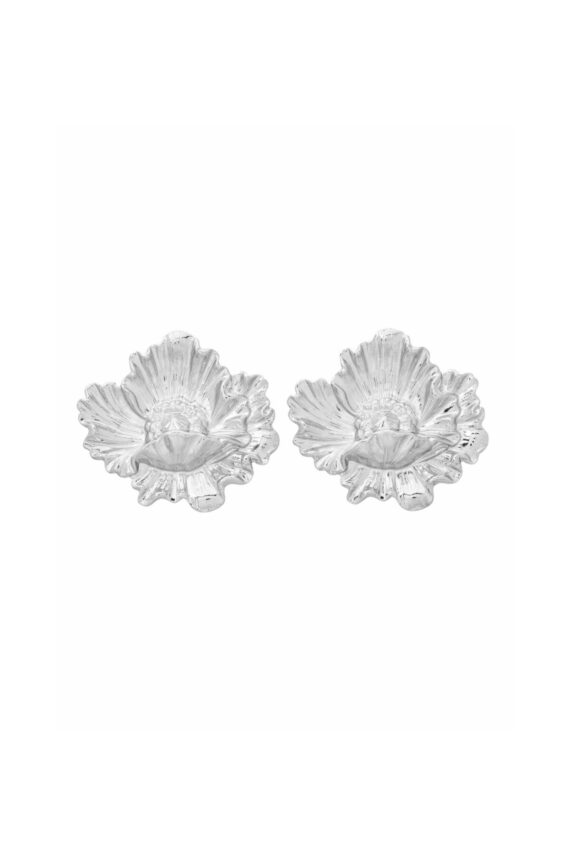 Kaleido Blossom Earrings(Silver) Silver plated brass