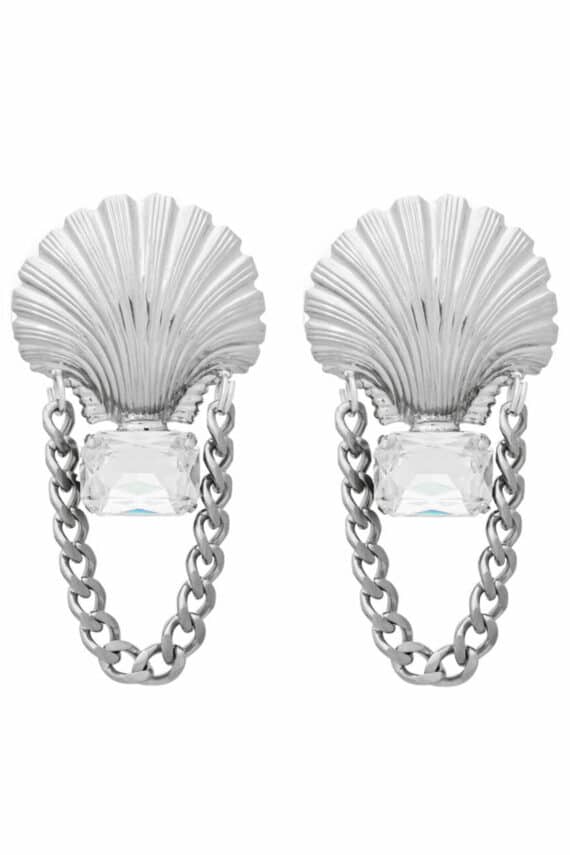 Kaleido Caldera Earrings(Crystal) Silver plated