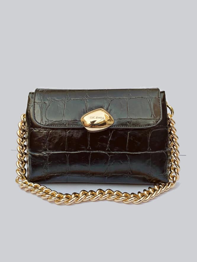 Clic Jewels Donna Medium (Black Croco Genuine Leather) 1