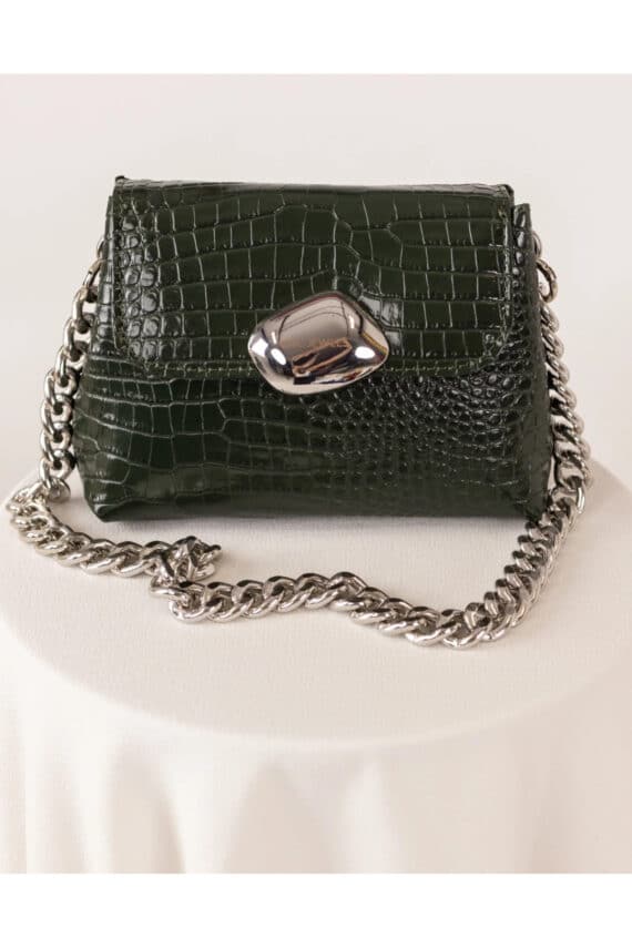 Clic Jewels Maya Minibag (Dark Green Croco Genuine Leather) 2