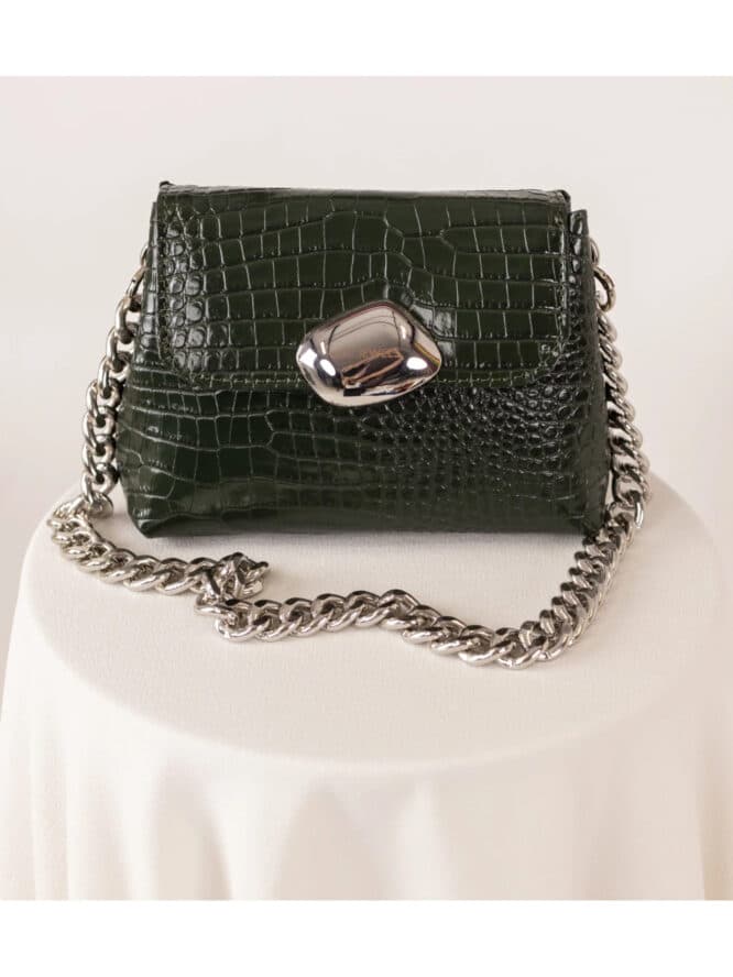 Clic Jewels Maya Minibag (Dark Green Croco Genuine Leather) 2