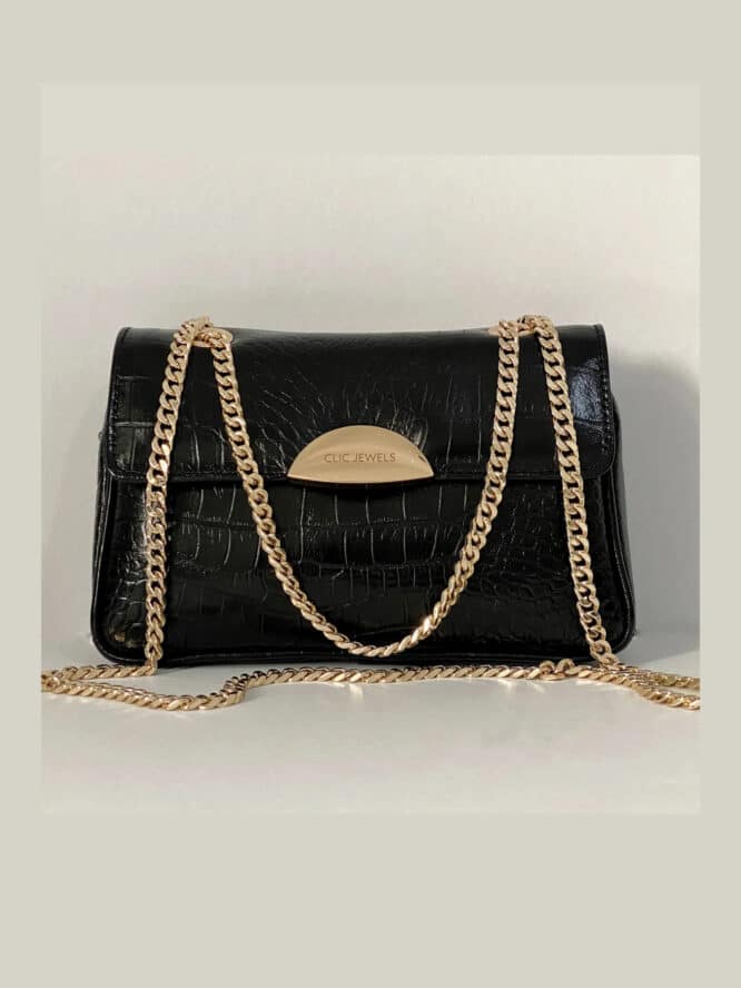 Clic Jewels Neira Mini (Black Croco Genuine Leather) 1