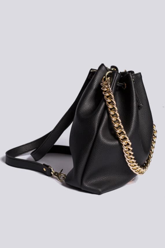 Clic Jewels Zoe Backpack bucketbag (Black Dolaro Genuine Leather) 1