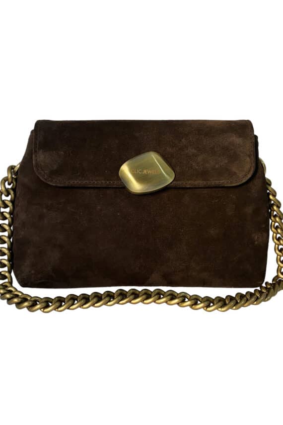 Clic Jewels Donna Medium (Dark Brown Suede Genuine Leather)